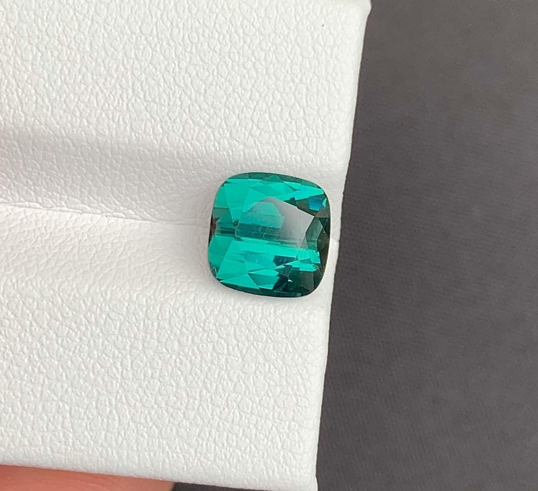 Cyan Blue Tourmaline Gemstone: Natural October Birthstone, Africa (2.73 CT) - 3