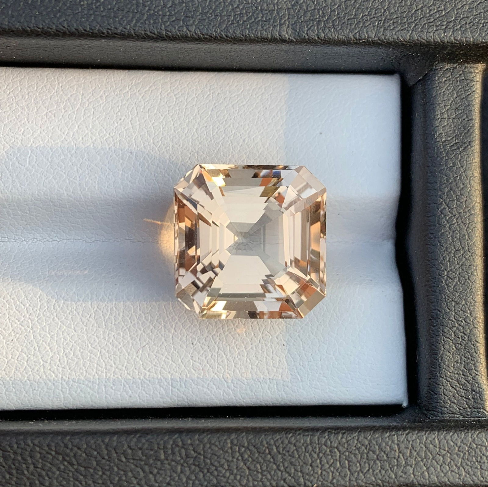 Natural Sherry Topaz Gemstone: 21 Carat Faceted Asscher Cut - 2