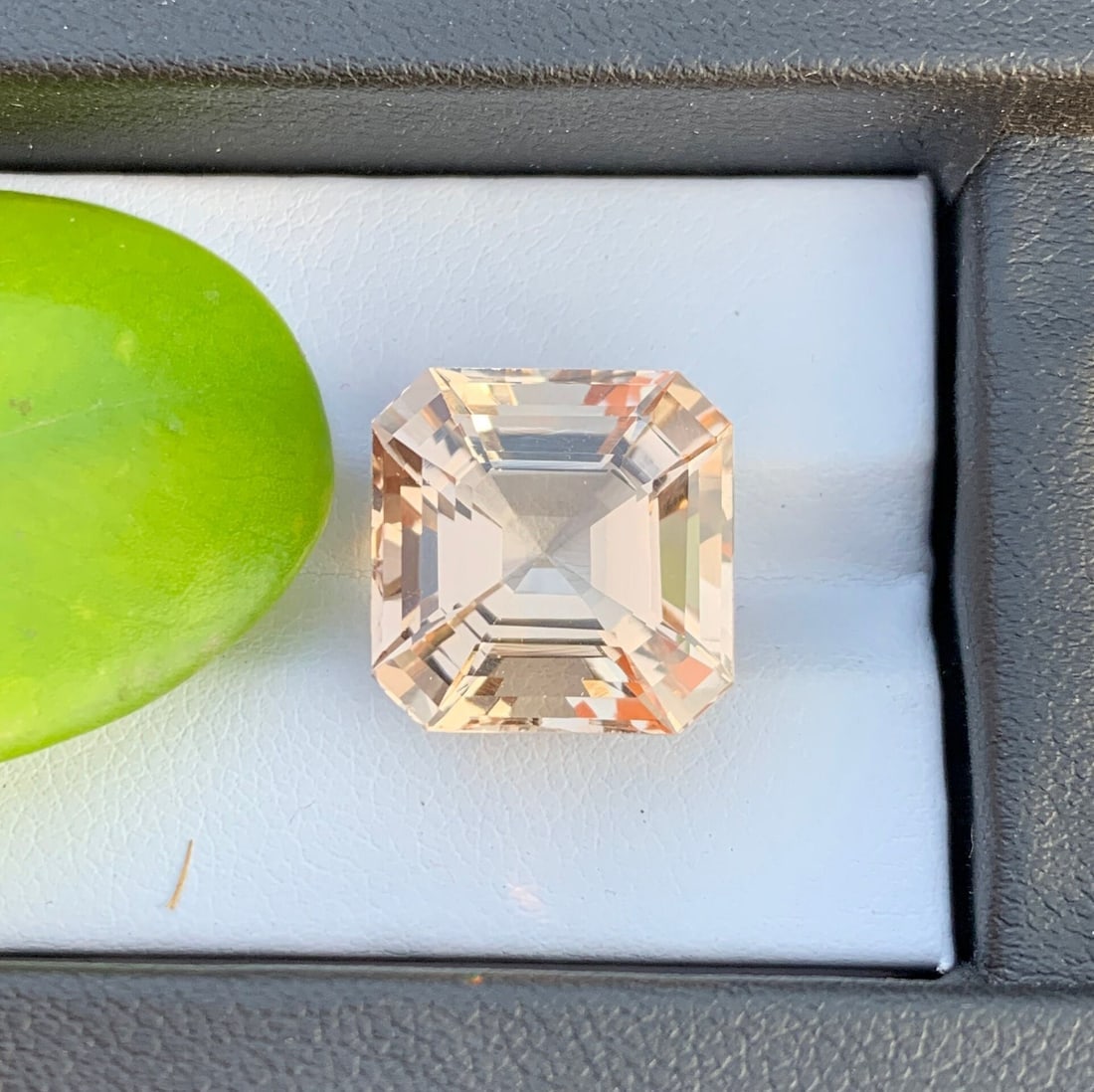 Natural Sherry Topaz Gemstone: 21 Carat Faceted Asscher Cut - 3