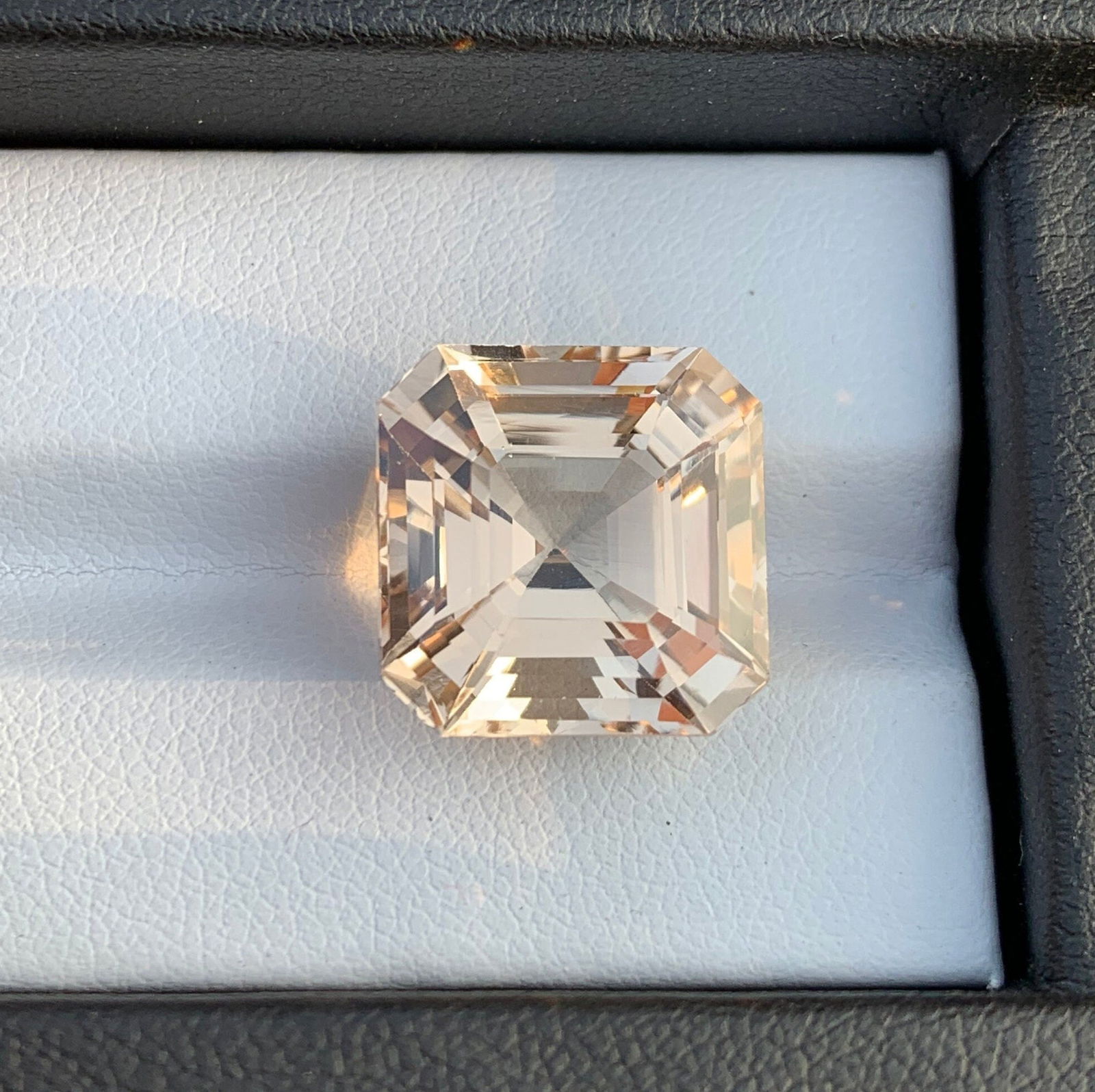 Natural Sherry Topaz Gemstone: 21 Carat Faceted Asscher Cut - 4