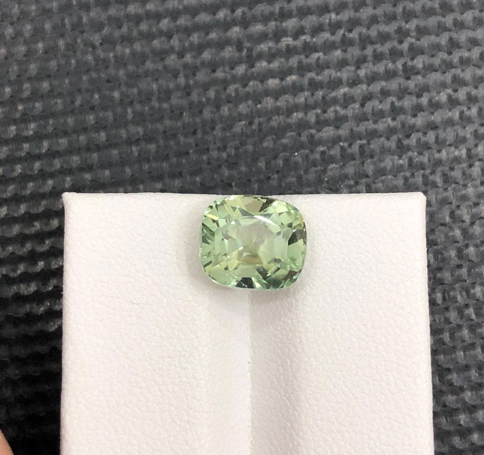 Sea Foam Green Tourmaline Gemstone: 3.82 Carat Afghan Cushion Cut: Title:Sea Foam Green Tourmaline Gemstone: 3.82 Carat Afghan Cushion Cut Description:Materials: Gemstone: Tourmaline Carat weight: 4 ��������7