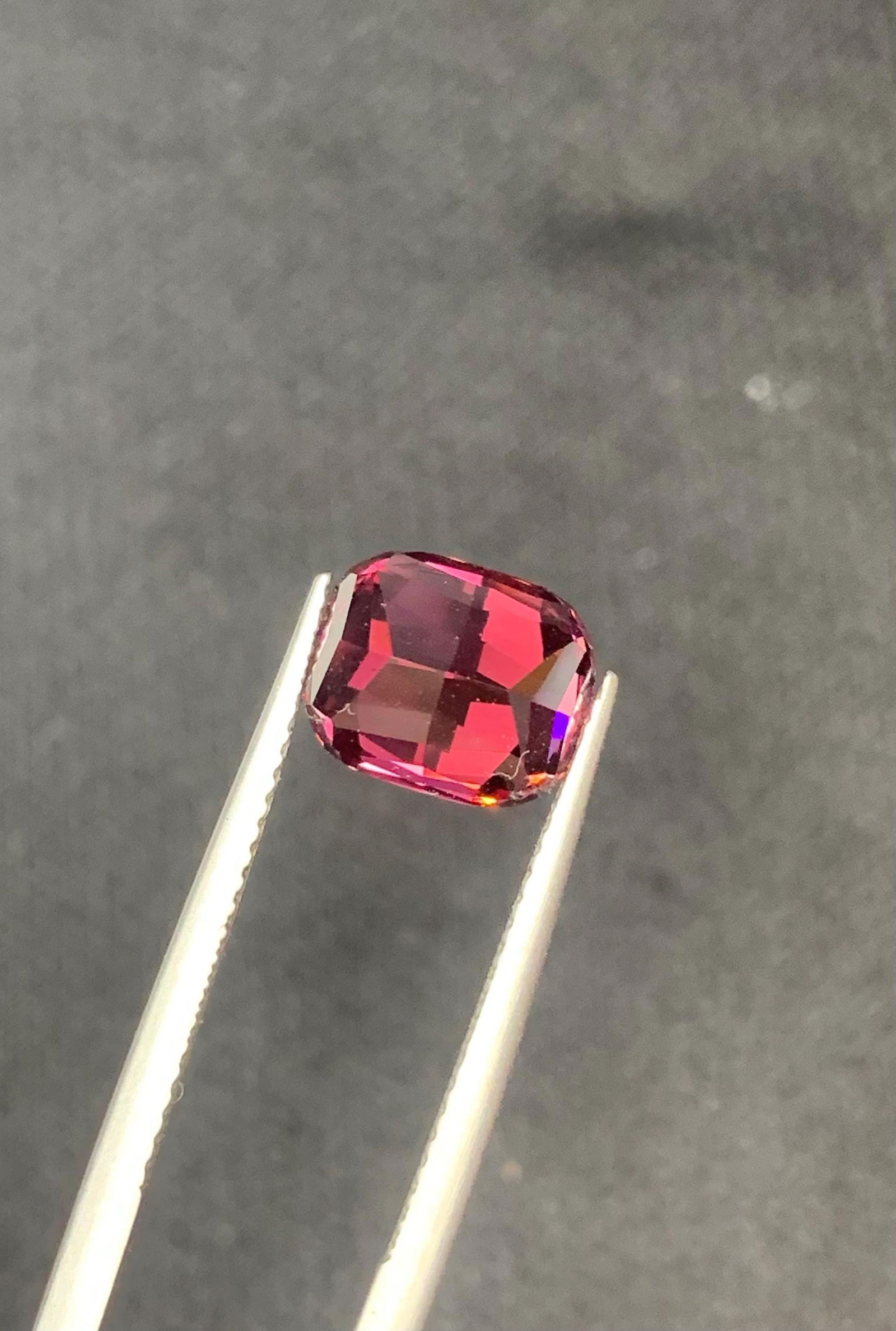 Brilliant Fancy Cushion Cut Raspberry Pink Garnet Gemstone, 4.66 Carat January Birthstone From - 11