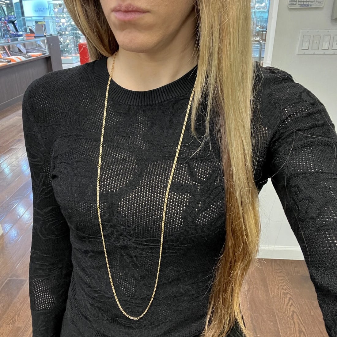 Antique Victorian Long Guard Chain Necklace 15K 13K Yellow Gold, 12.80 Grams - 4