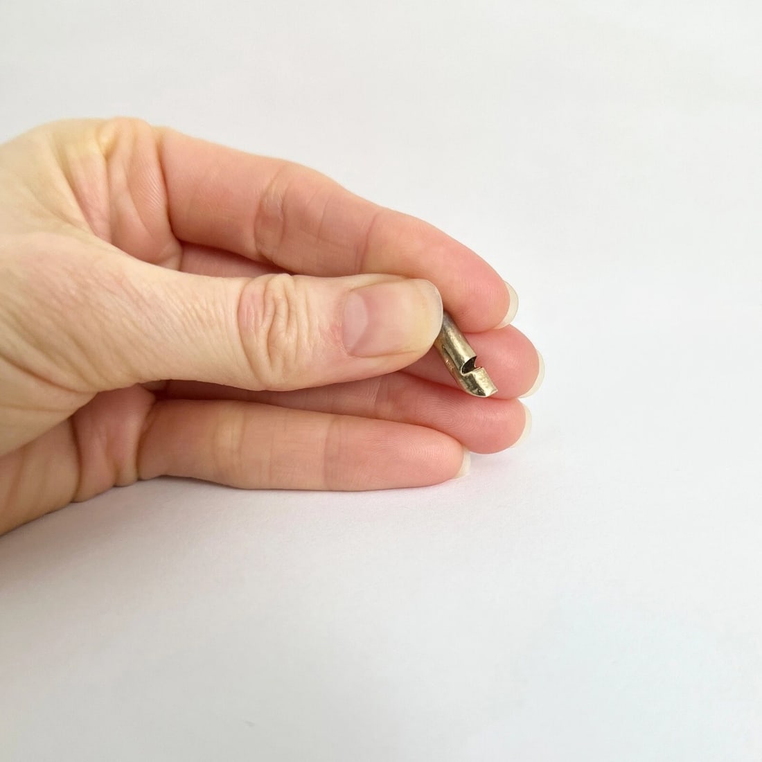 Antique Whistle Necklace Pendant Bracelet Charm 10K Yellow Gold, .88 Grams - 4