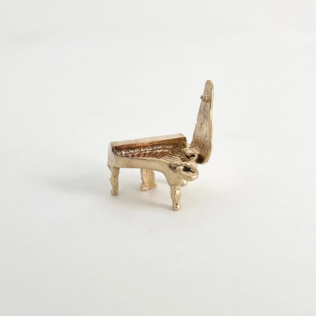 Vintage 1950's Grand Piano Musical Movable Charm 12K Yellow Gold, 3.27 Grams - 9