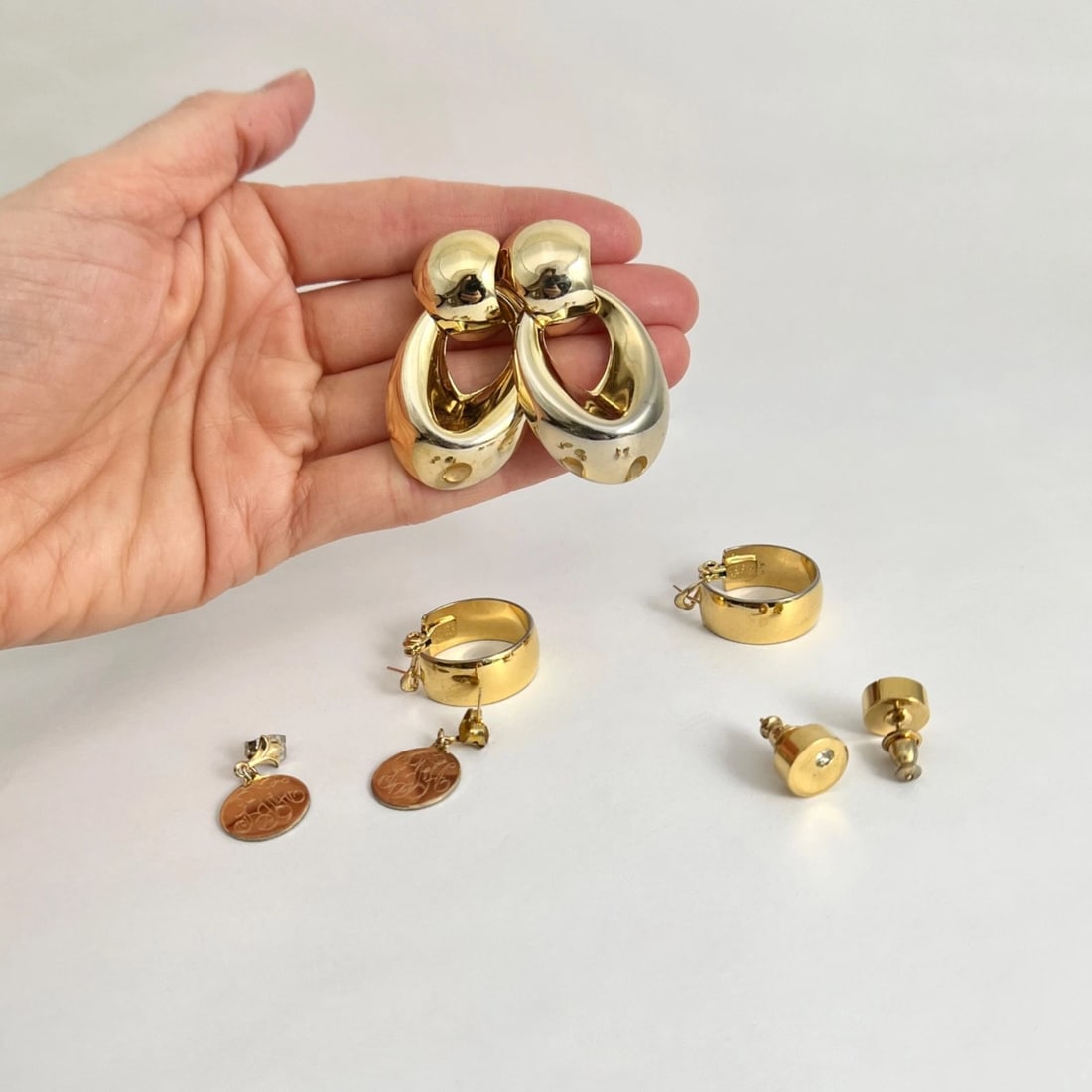 Vintage Estate Mixed Jewelry Lot, Gold-Plated More, 9 Pieces, 63.68 Grams - 10