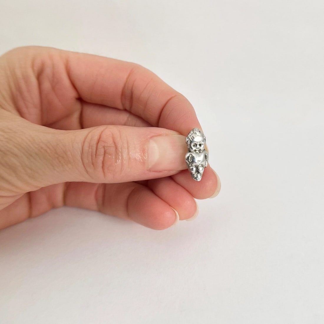 Vintage 1940's Baby Kewpie Doll Pin Brooch Sterling Silver, 1.93 Grams - 3