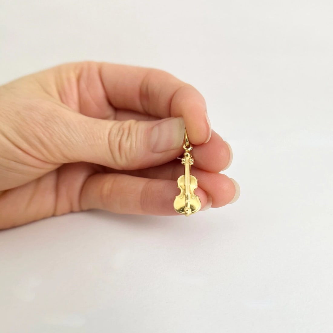 Vintage 1950's Violin Viola Cello Musical Charm 18K Yellow Gold, 1.41 Grams - 5