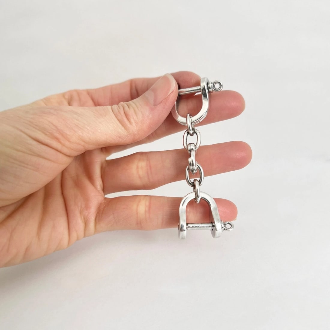 Tiffany & Co. Vintage 1980's Shackle Valet Keychain 925 Sterling Silver 17.61 Gr - 3