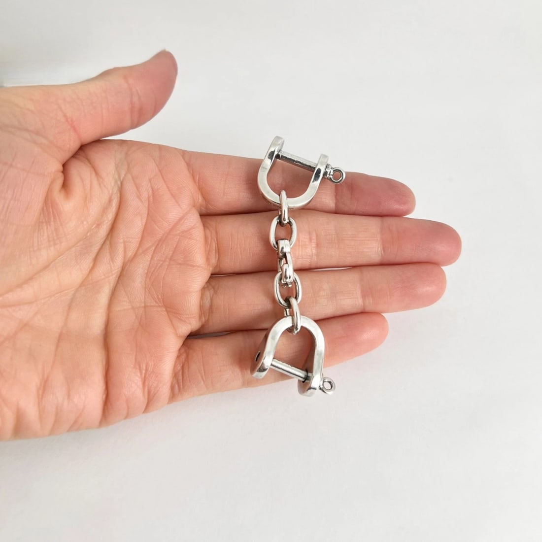 Tiffany & Co. Vintage 1980's Shackle Valet Keychain 925 Sterling Silver 17.61 Gr - 4