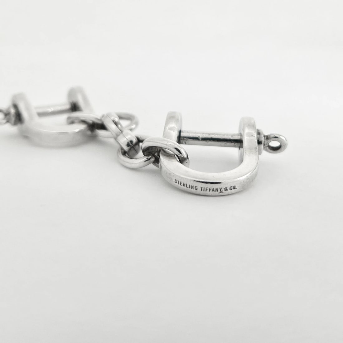 Tiffany & Co. Vintage 1980's Shackle Valet Keychain 925 Sterling Silver 17.61 Gr - 6