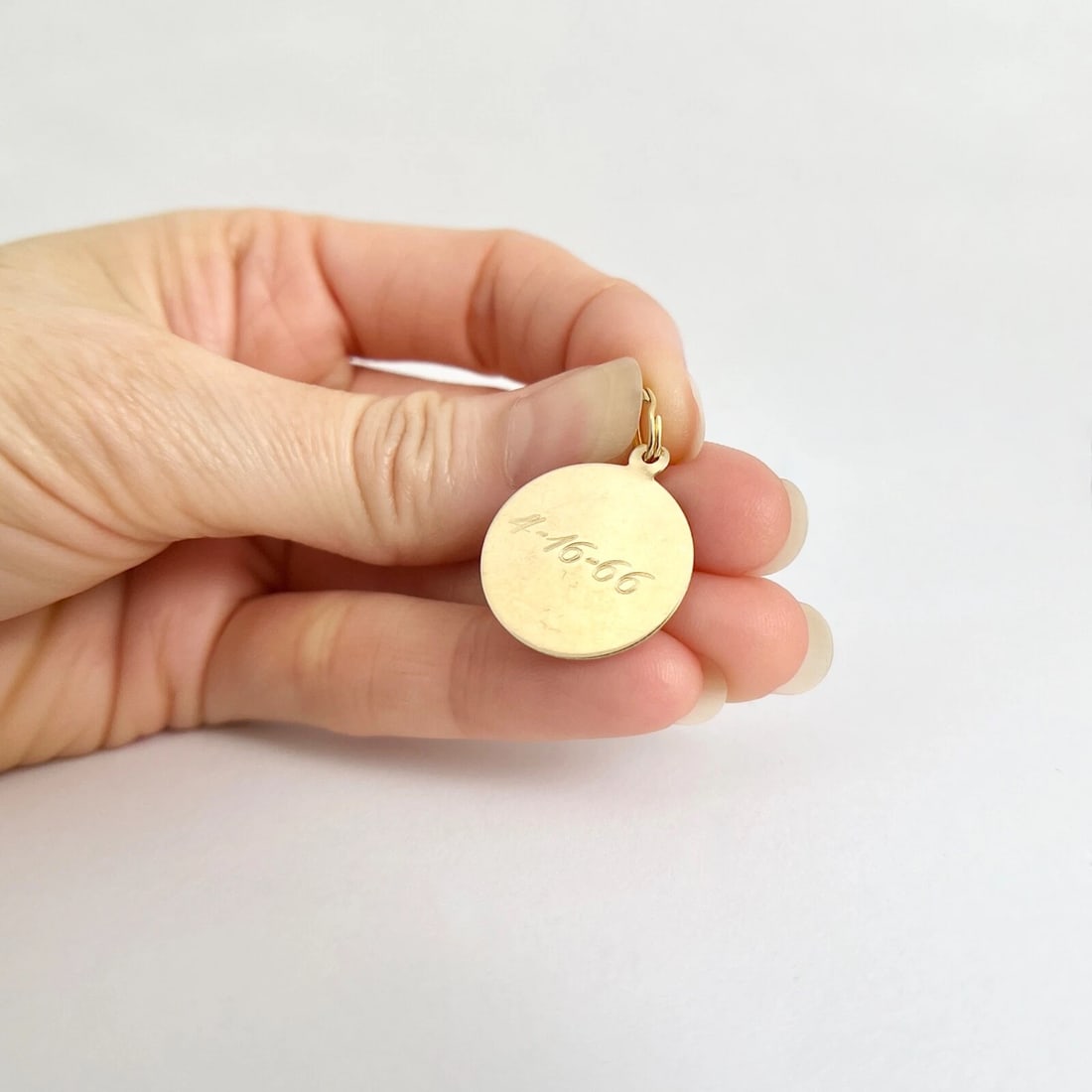 Vintage 1960's Maid of Honor Ruby Pendant Charm 14K Yellow Gold, 2.05 Grams - 7