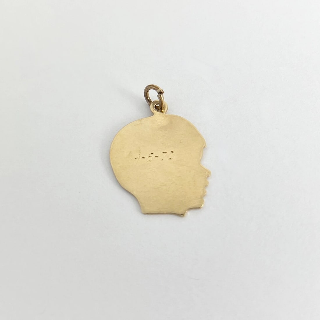 Vintage 1960's 1970's Joseph Boy Head Pendant Charm 14K Yellow Gold 2.37 Gr - 7