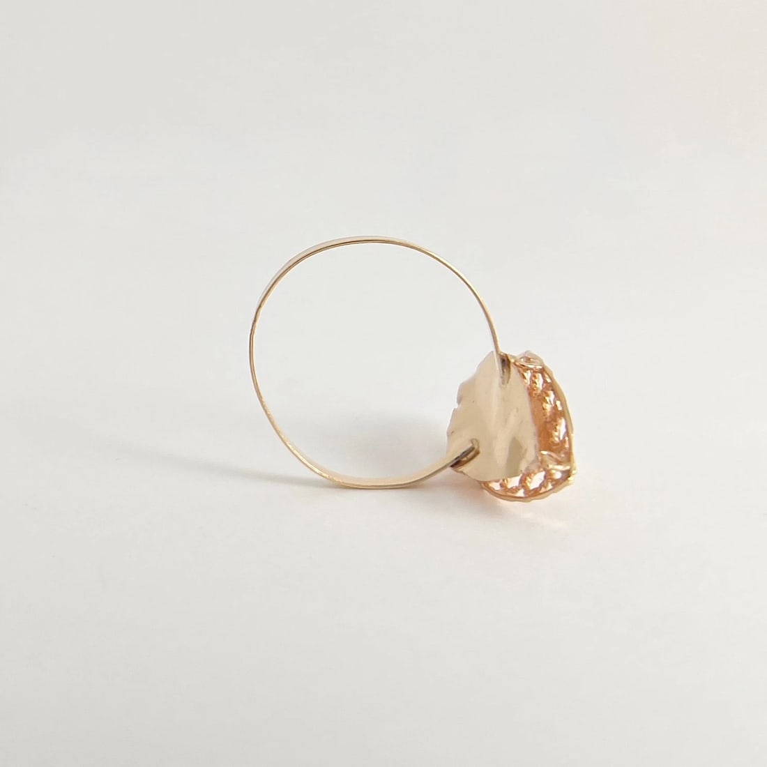 Vintage Filigree Pointed Navette Statement Ring 14K Rose Yellow Gold, 1.37 Grams - 6