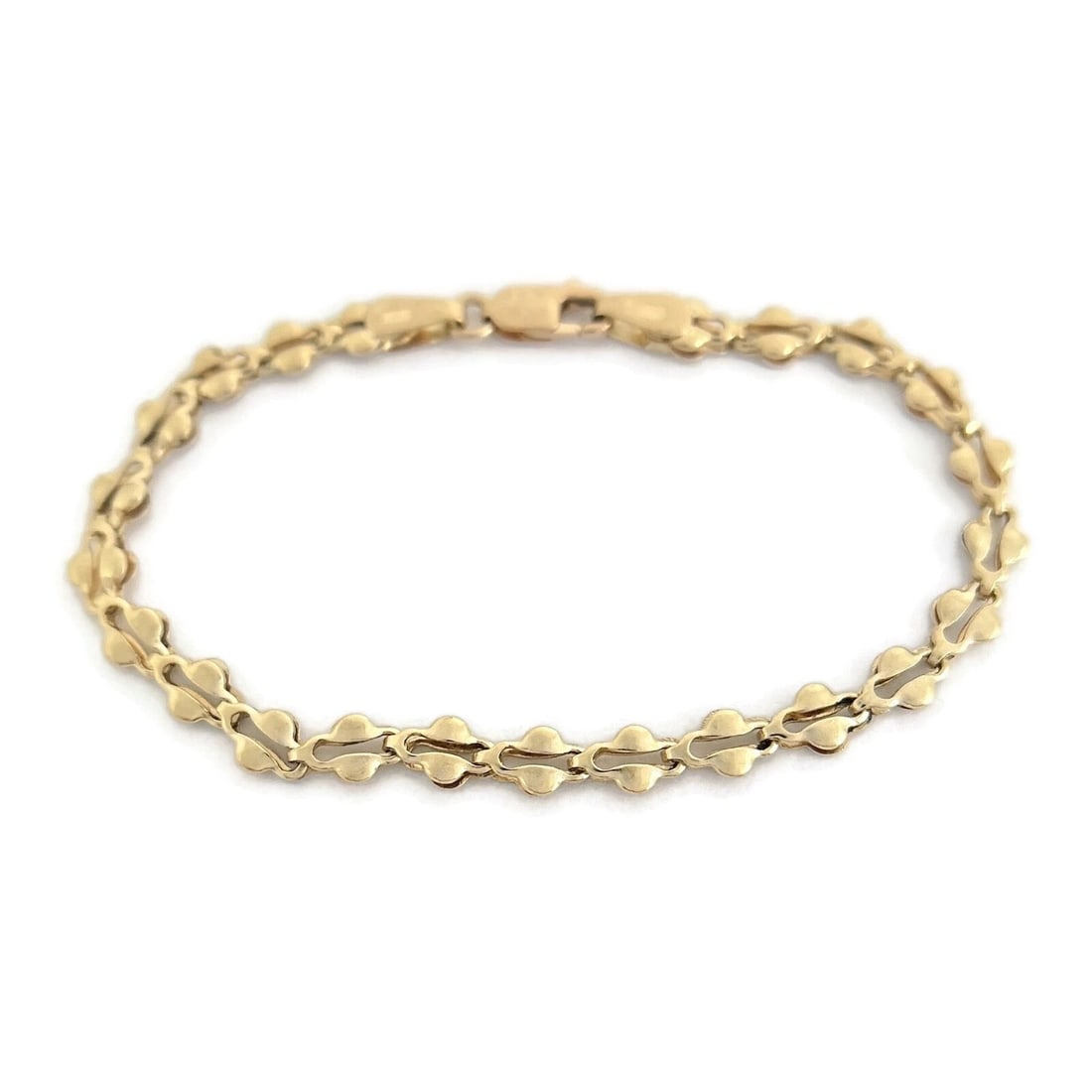 Vintage Child's Italian Chain Link Bracelet 14K Yellow Gold, 5.5 Inches, 2.58 Gr - 2