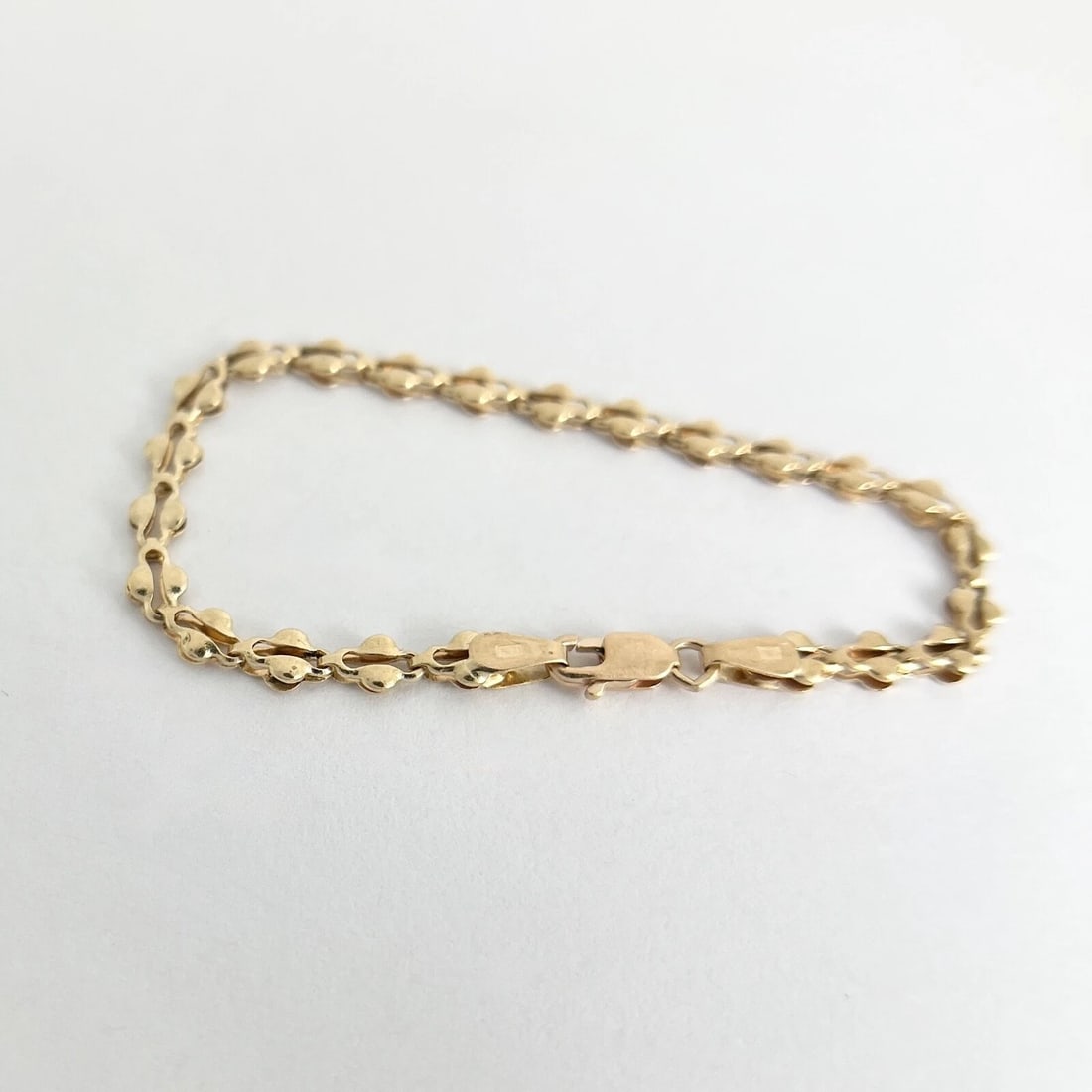 Vintage Child's Italian Chain Link Bracelet 14K Yellow Gold, 5.5 Inches, 2.58 Gr - 7