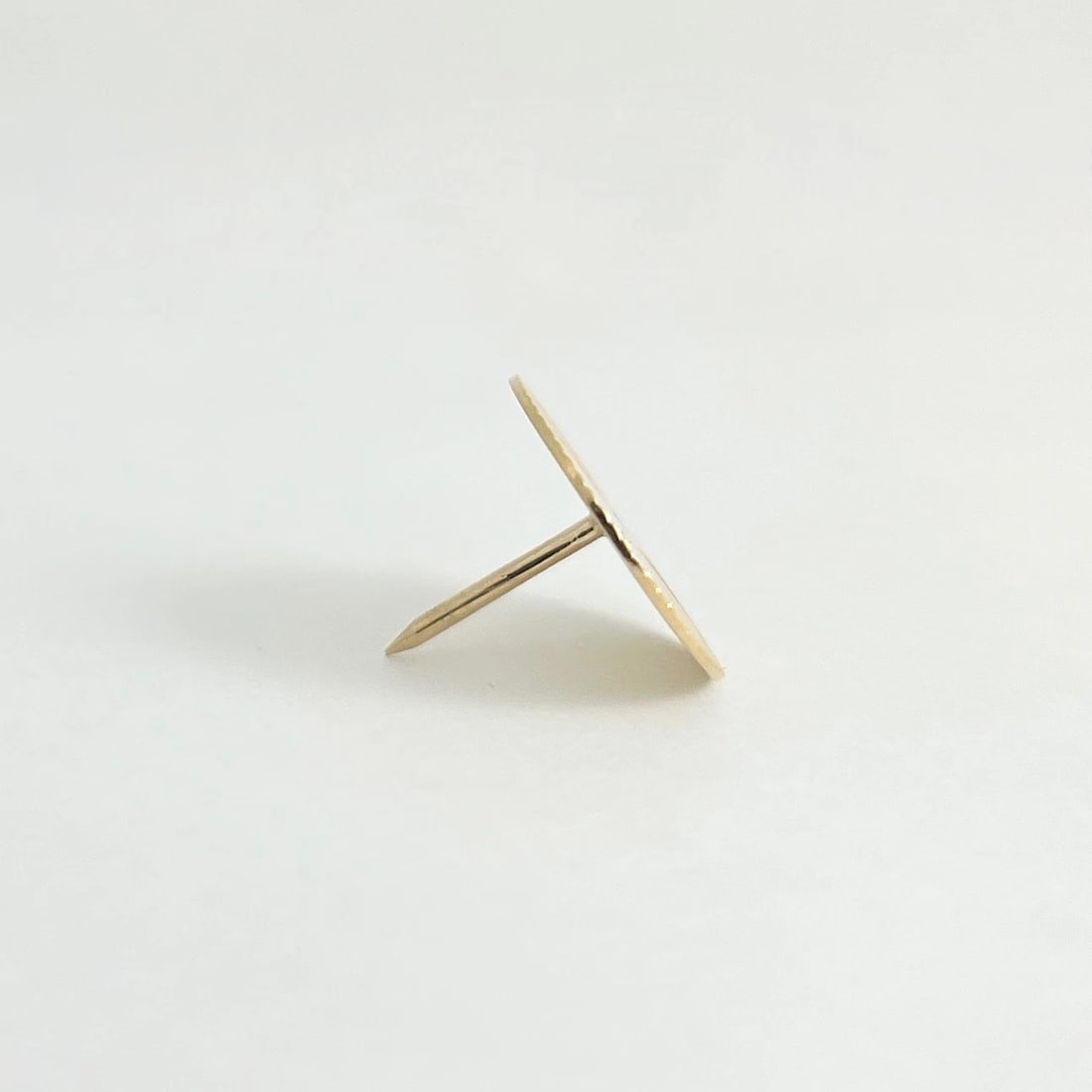 Vintage 1960's Fluted Round Disc Pin Tie Tack 14K Yellow Gold, 1.49 Grams - 7