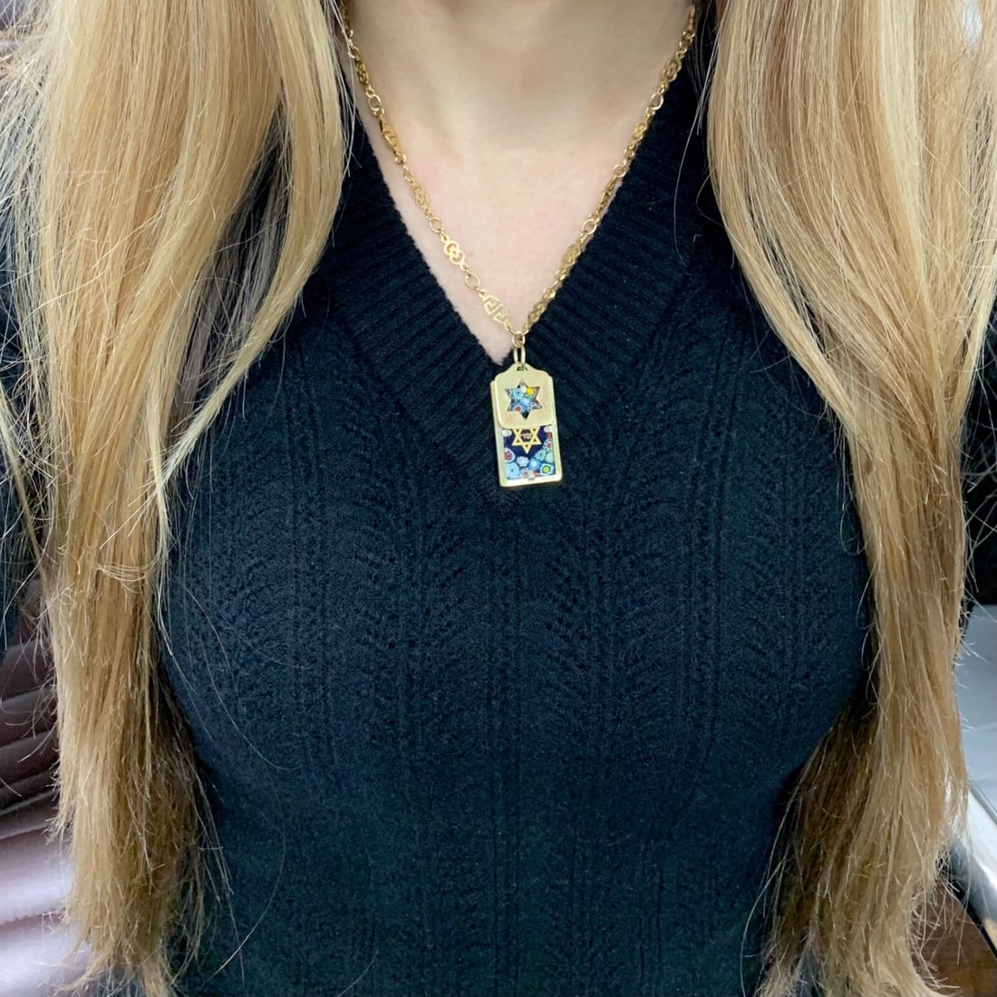 Vintage 1960s Jewish Star of David Pendant Necklace 18K Yellow Gold, 20.46 Grams - 6