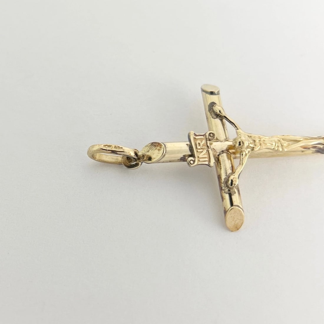 Vintage Crucifix Cross Religious Pendant Charm 10K Yellow Gold, 2.24 Grams - 8