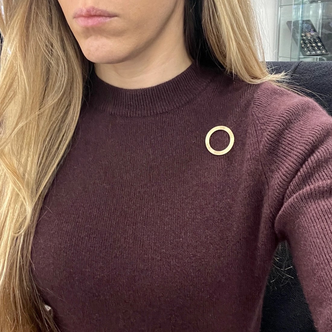 Vintage 1960's Circle of Life Brooch Pin 14K Yellow Gold, 2.97 Grams - 5