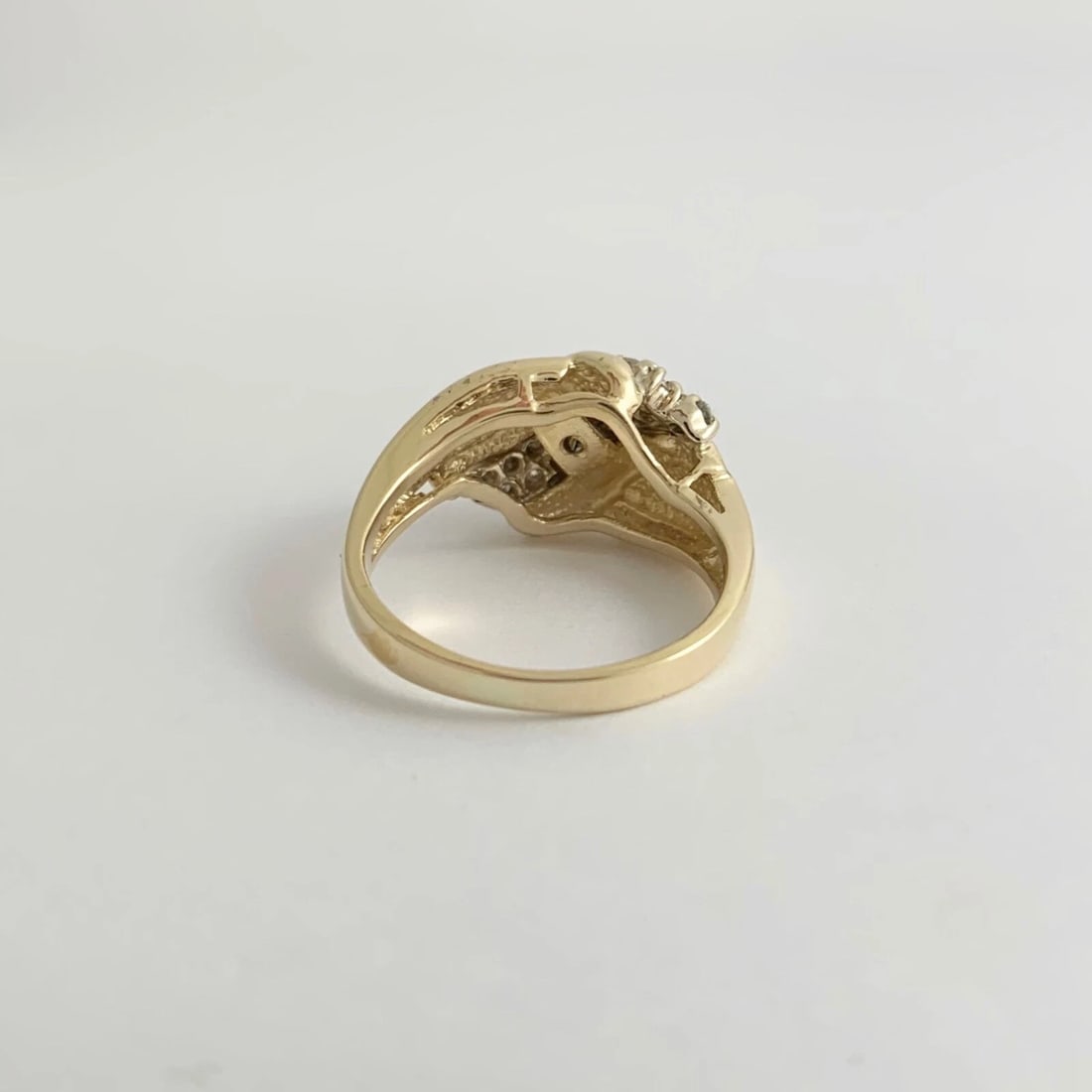 Vintage Diamond Cluster Statement Ring 14K Yellow Gold, .34 CTW, 7.11 Grams - 9