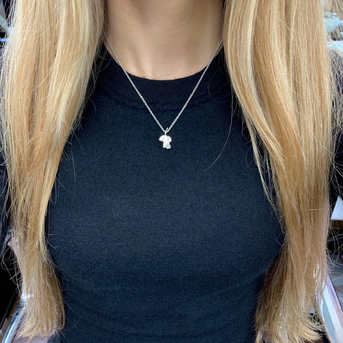 Vintage Baby Carriage Buggy Pram Bracelet Charm Pendant 14K White Gold, 3.61 Gr - 6