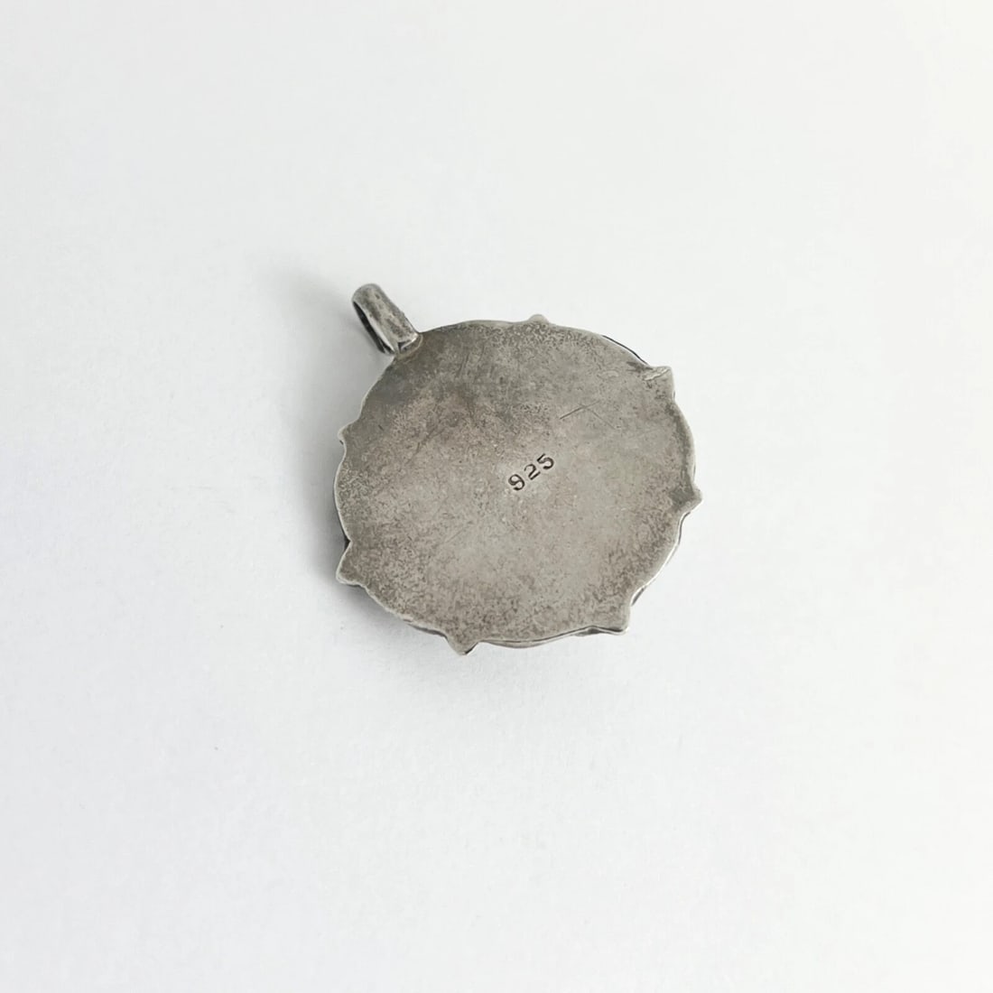 Vintage Artisan Turquoise Necklace Pendant Sterling Silver, 5.35 Grams - 6