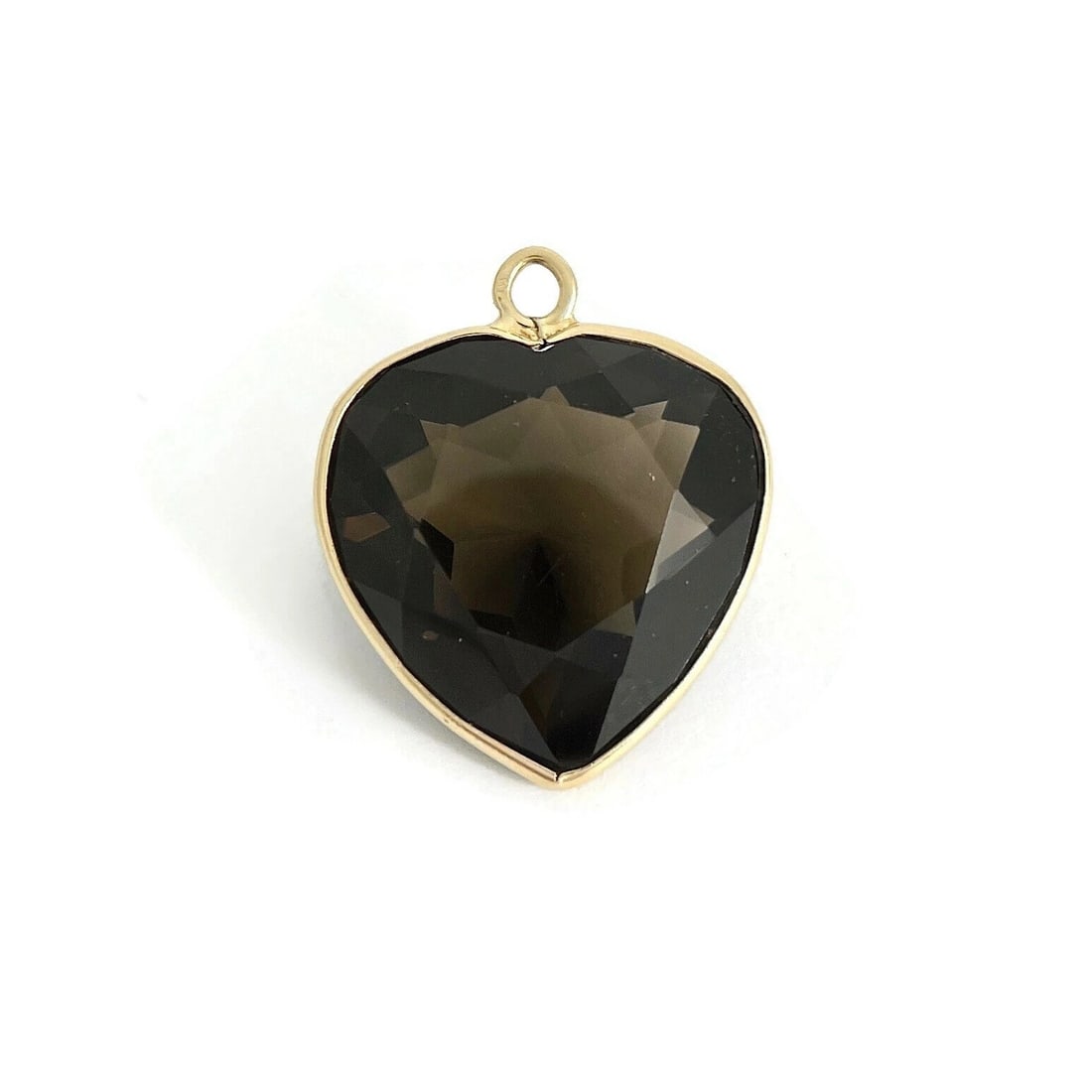 Vintage 1960's Heart Brown Smoky Quartz Pendant Charm 12K Yellow Gold, 8.86 Gr: "Vintage 1960's Heart Brown Smoky Quartz Pendant Charm 12K Yellow Gold, 8.86 Gr This is a beautiful one-of-a-kind pendant. Please let us know if you have any questions. Circa: 1960's Gemstone: 1 heart