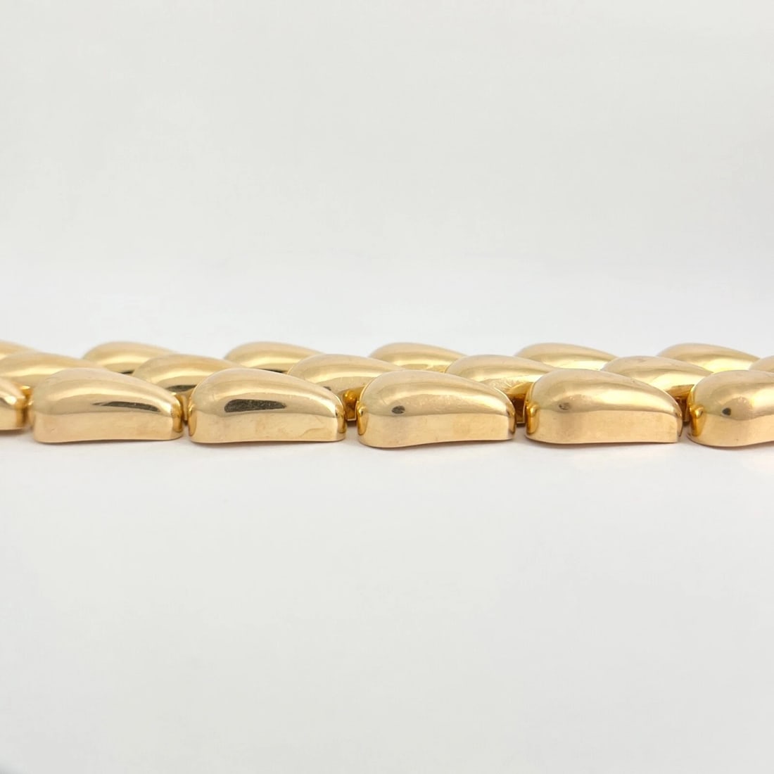 Vintage Wide Chunky Claw Panther Chain Link Bracelet 18K Yellow Gold, 110.72 Gr - 7
