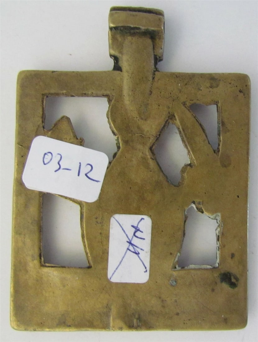 RUSSIAN BRONZE ICON of ST. NICHOLAS of MOZHAISK 17th CENTURY ANTIQUE - 3