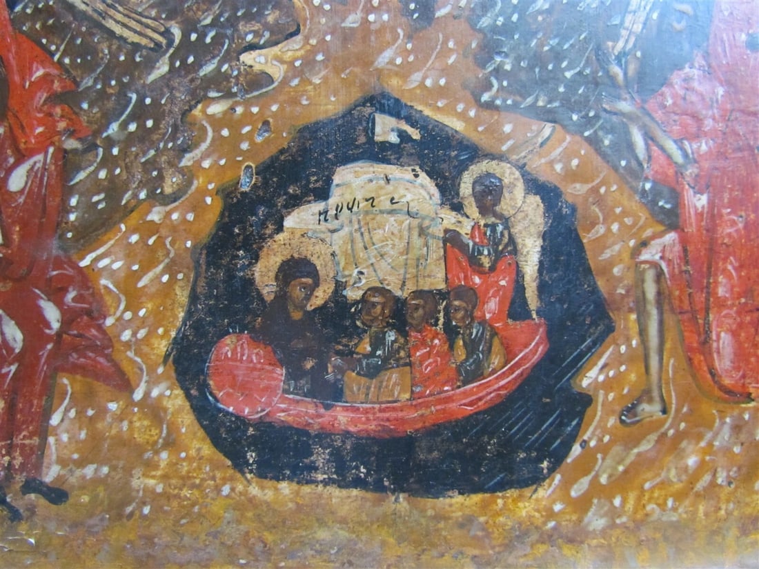 RUSSIAN ICON of MOTHER OF GOD of JOY antique 17th CENTURY HAND PAINTED on WOOD - 3