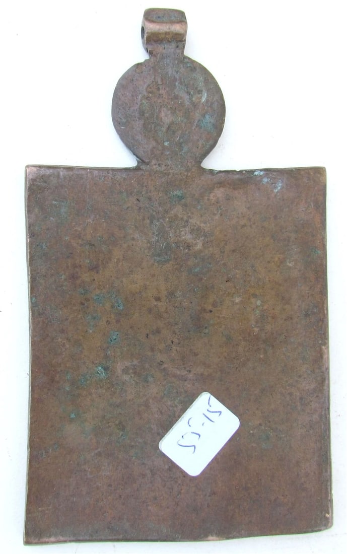 RUSSIAN COPPER-BRONZE ICON of VIRGIN of POKROV INTERCESSION of THEOTOKOS ANTIQUE - 3