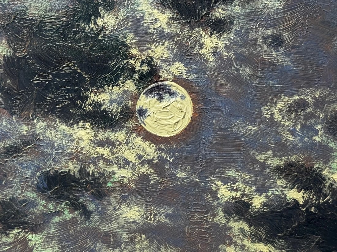 Ships That Pass In the Night RMS Titanic Under Nocturnal Moon with RMS Olympic - 12