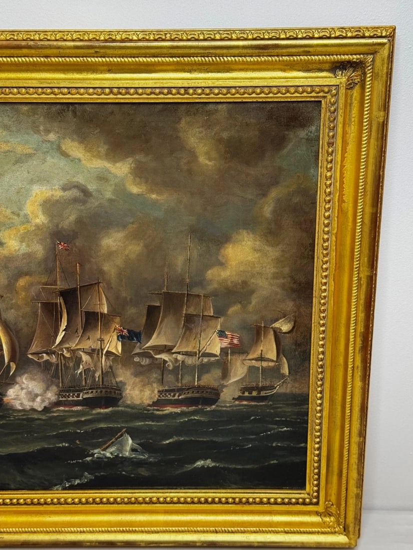 Oil Painting USS Constitution Captures HMS Cyane & HMS Levant, War of 1812 - 10