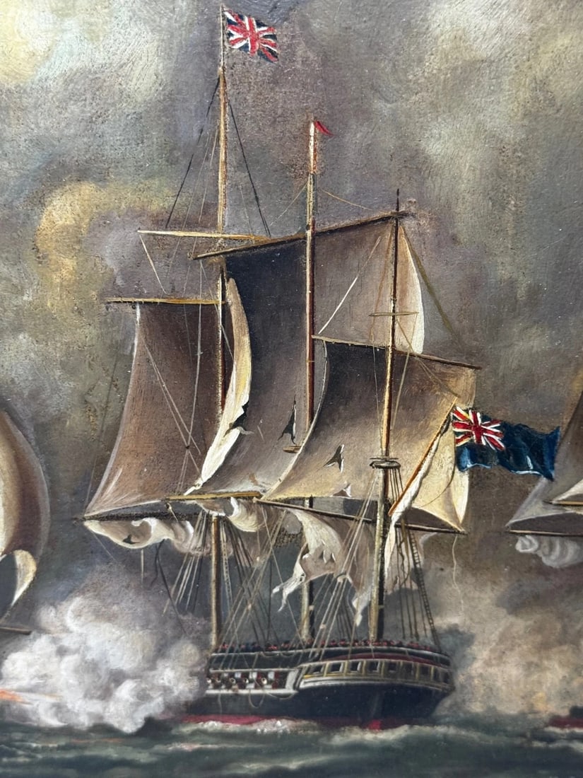 Oil Painting USS Constitution Captures HMS Cyane & HMS Levant, War of 1812 - 5