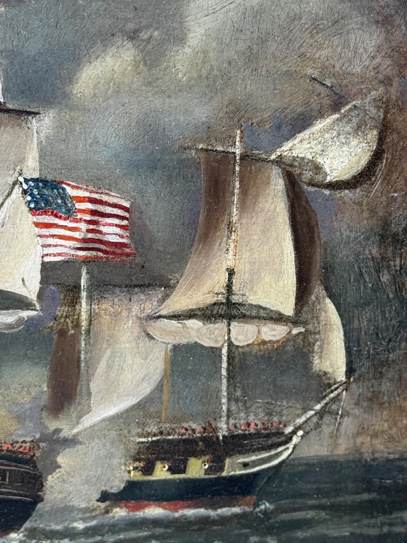 Oil Painting USS Constitution Captures HMS Cyane & HMS Levant, War of 1812 - 8