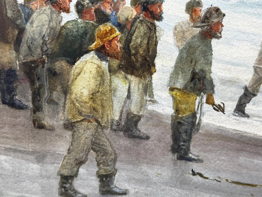 Painting Ship Wreck High Tide off Trebarwith Strand By Charles Sim Mottram RBA - 18