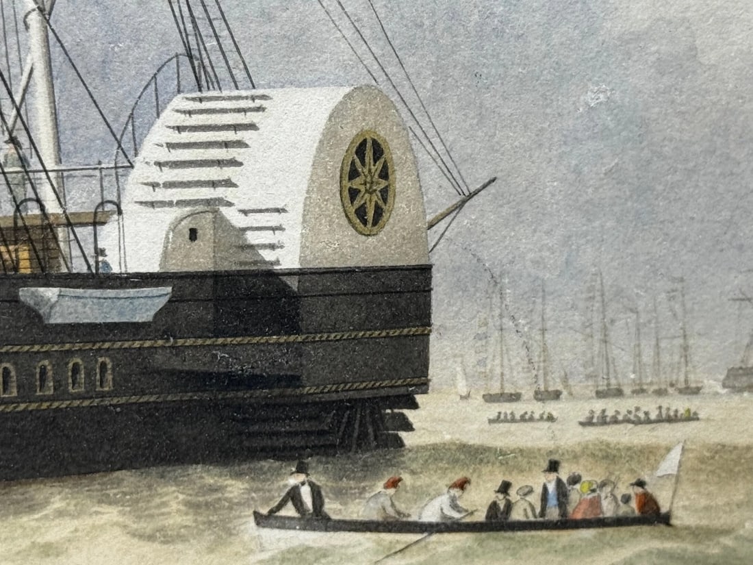 Painting HMY Victoria & Albert First Royal Steam Yacht Off Osborne House C1852 - 11