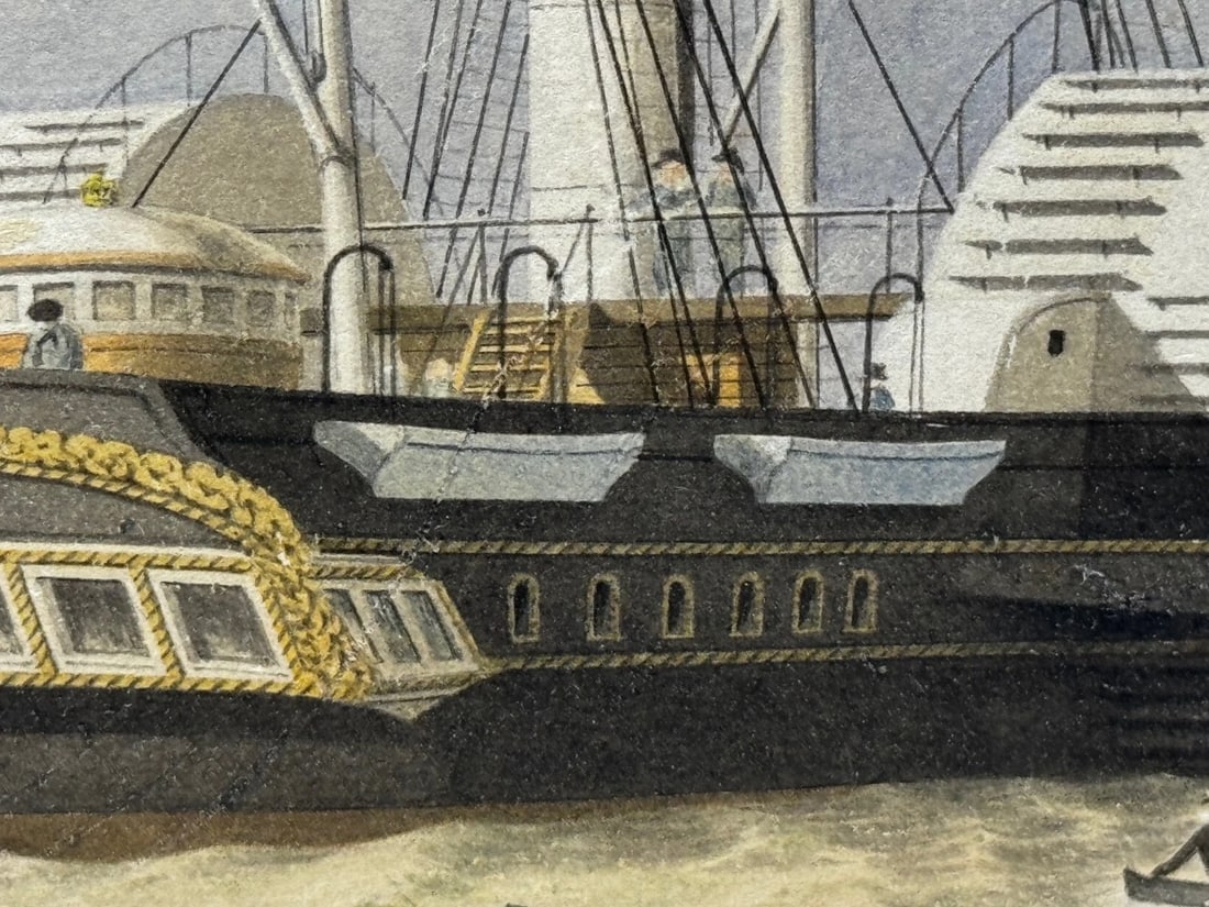 Painting HMY Victoria & Albert First Royal Steam Yacht Off Osborne House C1852 - 17