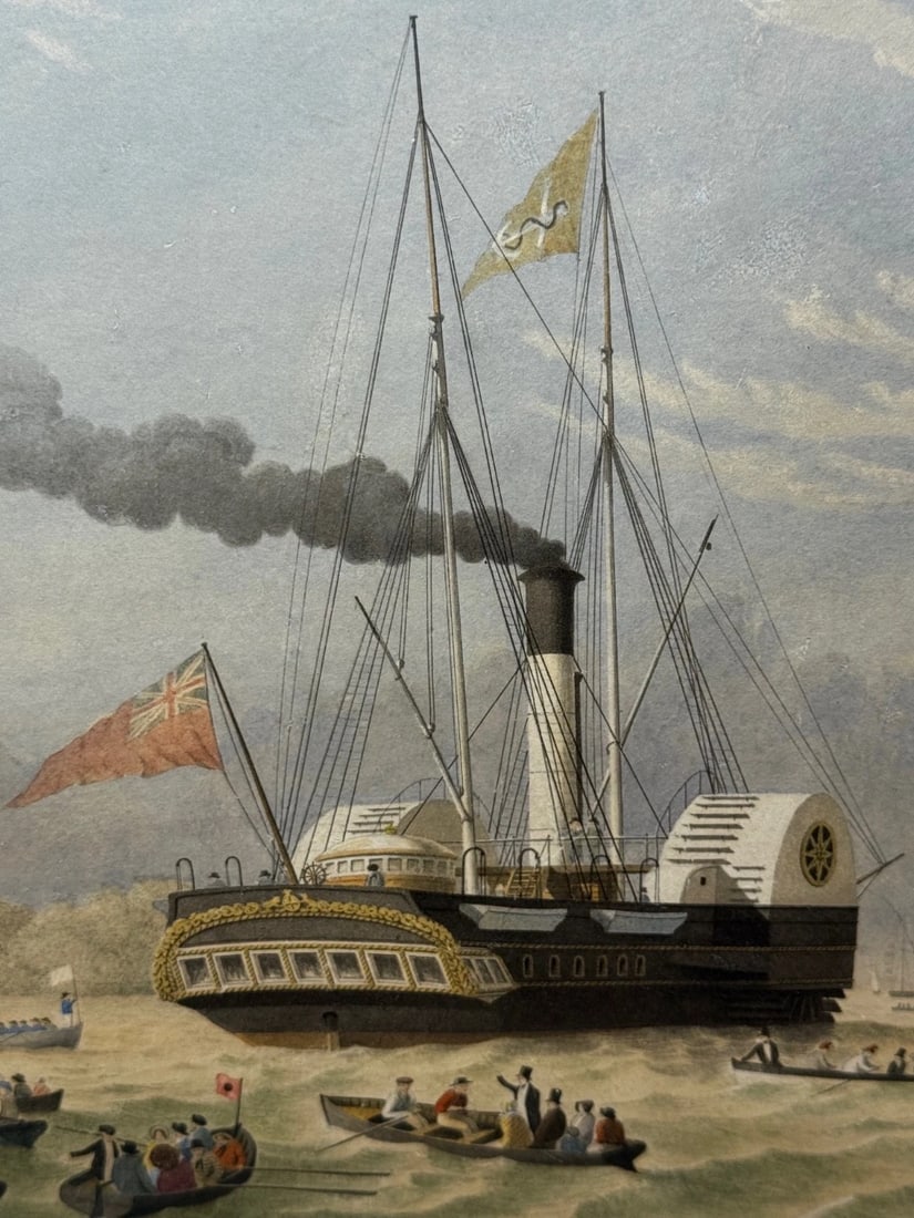 Painting HMY Victoria & Albert First Royal Steam Yacht Off Osborne House C1852 - 4