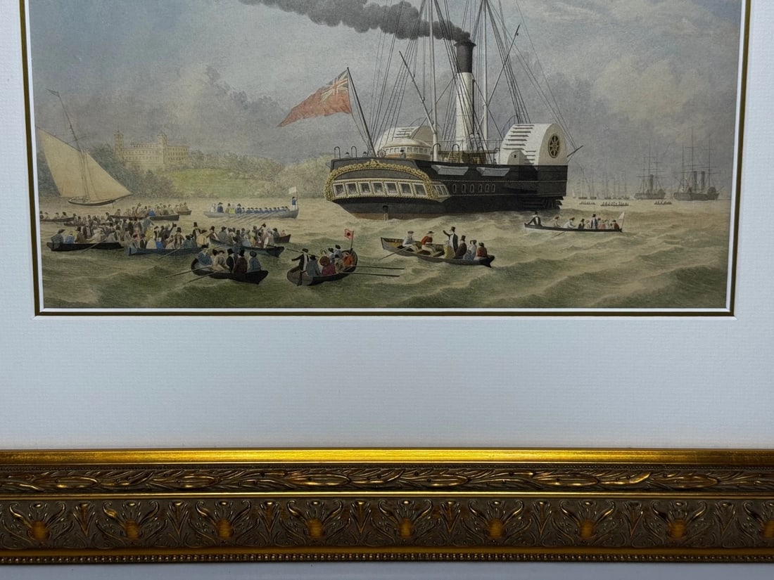 Painting HMY Victoria & Albert First Royal Steam Yacht Off Osborne House C1852 - 6