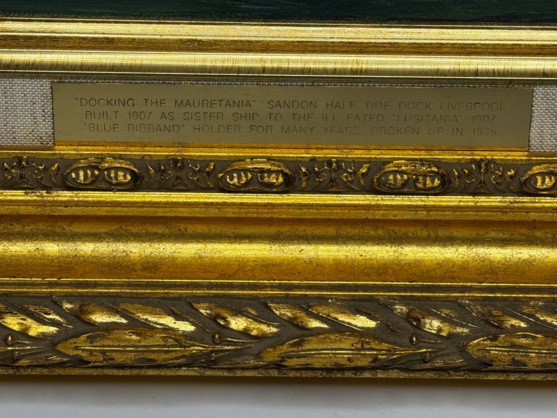 Masterpiece Painting Docking the RMS Mauretania Ship at Sandon Half Tide Dock - 8