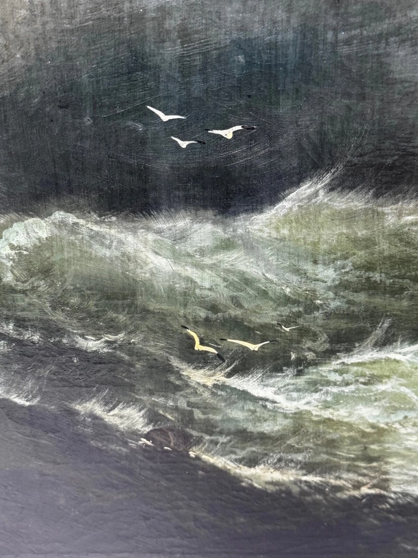 Large Painting Sealer Whaler Ship Of Dundee Sinking The Rescue By William Broome - 17