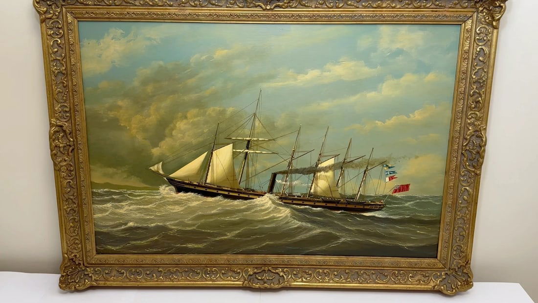 Large Historic Oil Painting SS Great Britain Steamship by Salvatore Colacicco - 2