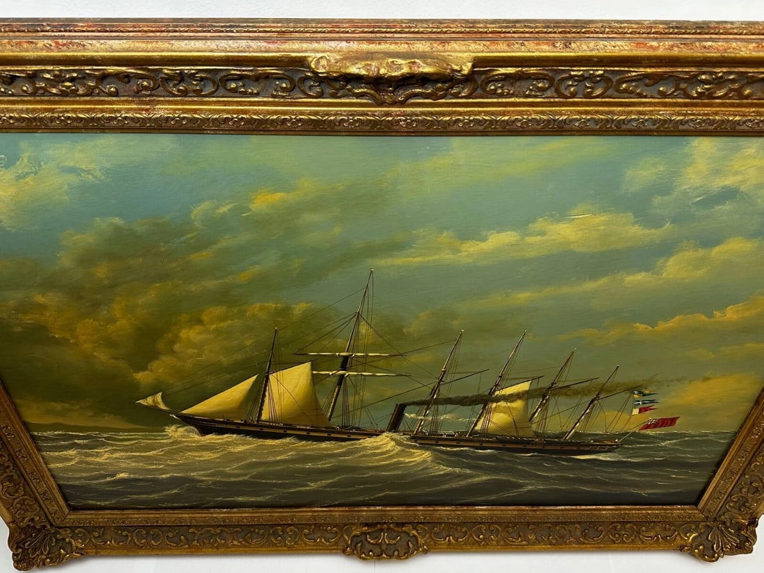 Large Historic Oil Painting SS Great Britain Steamship by Salvatore Colacicco - 8
