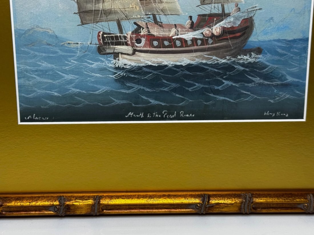 Outbound Junk on the Pearl River, Hong Kong 1914 Attributed to the Ah Hee Studio - 16