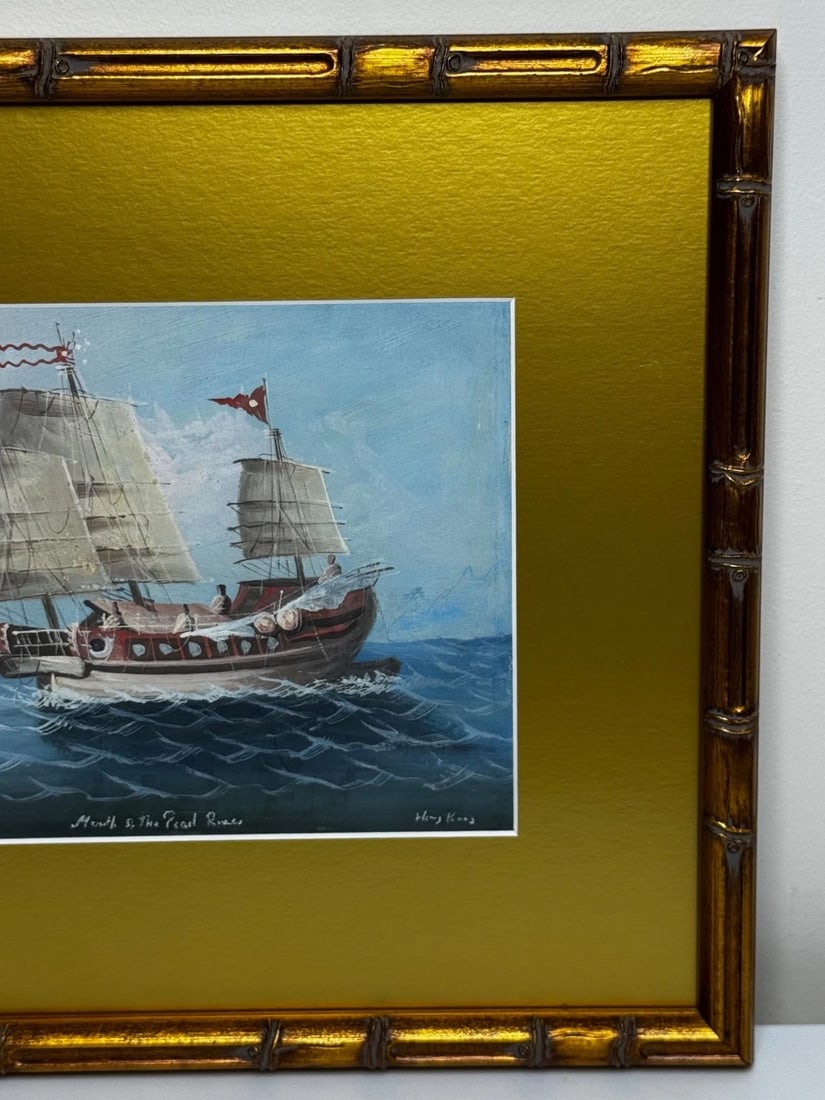 Outbound Junk on the Pearl River, Hong Kong 1914 Attributed to the Ah Hee Studio - 18