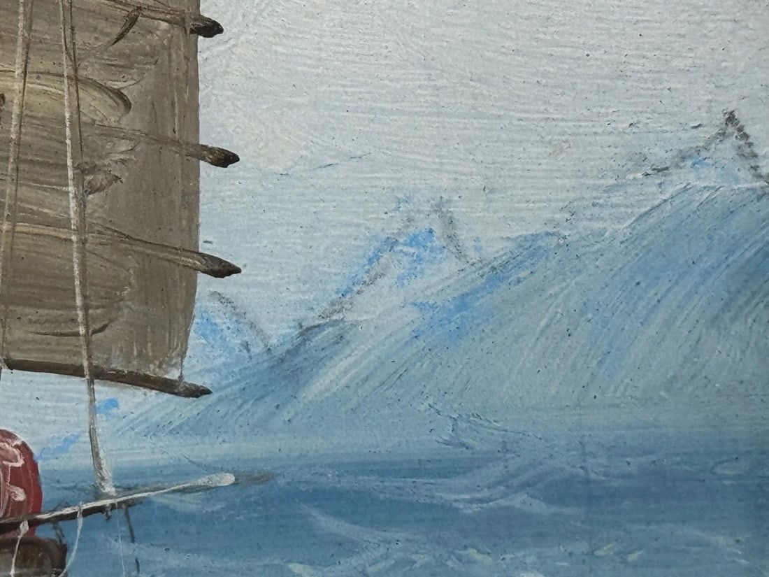 Inbound Junk At Mouth of Pearl River Hong Kong Attributed Ah Hee Studio C1914 - 19