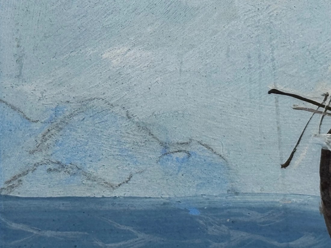 Inbound Junk At Mouth of Pearl River Hong Kong Attributed Ah Hee Studio C1914 - 20