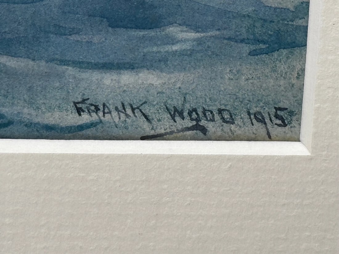 Painting HMS London 1914 Escorting British Expedition Force WW1 By Frank W Wood - 18